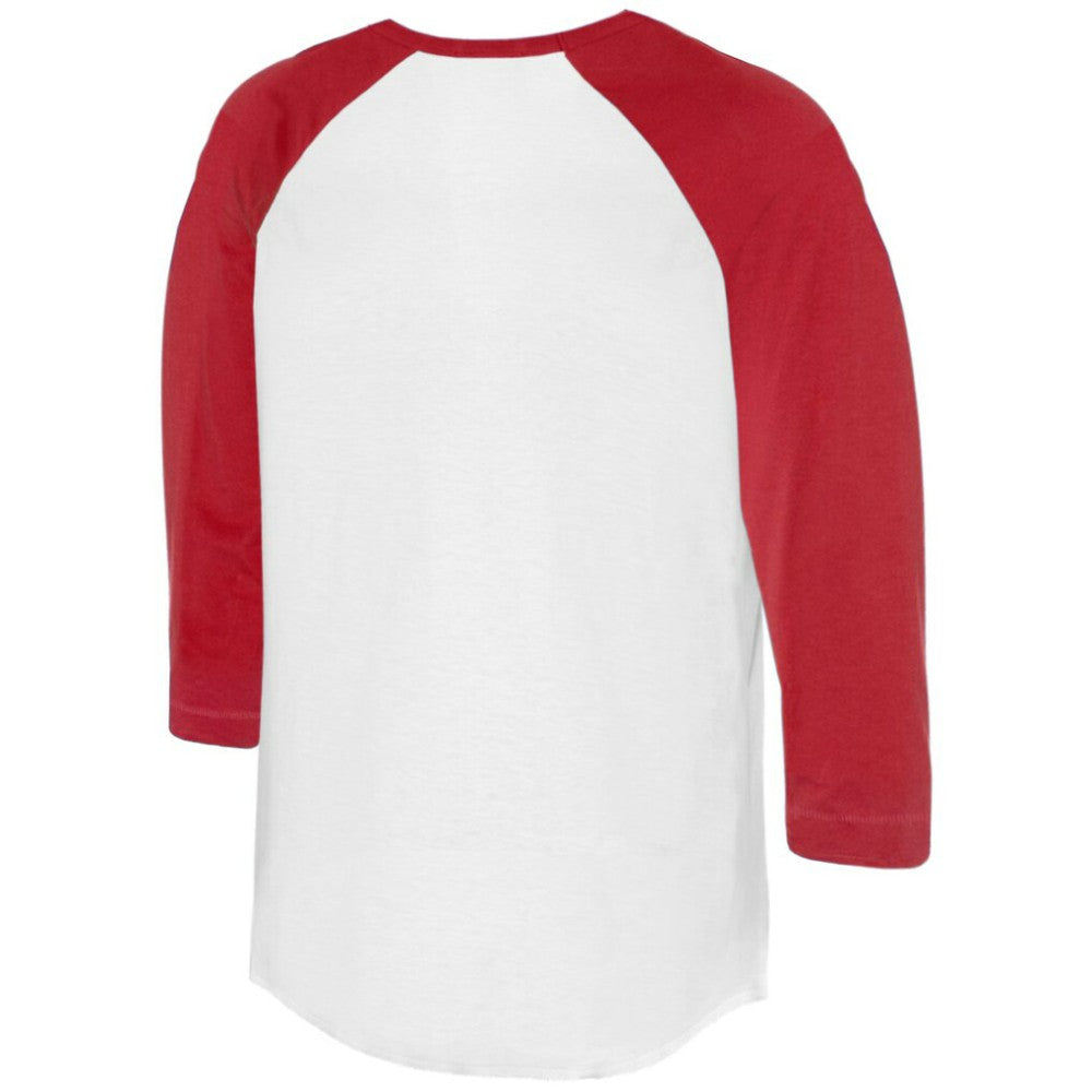 Los Angeles Angels Tiny Turnip Women's Heart Lolly 3/4-Sleeve Raglan T-Shirt White/Red