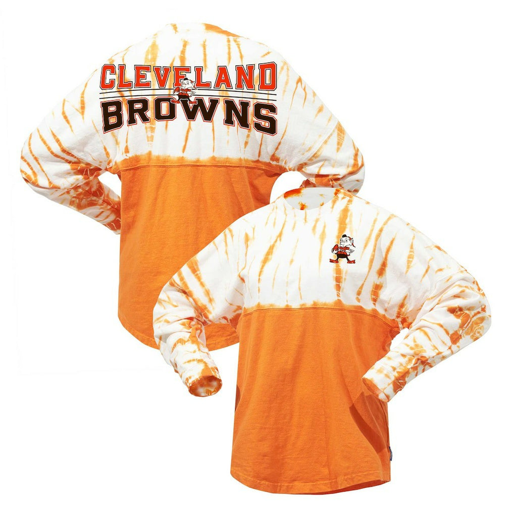 Cleveland Browns Women's Vintage Bamboo Spirit Jersey Long Sleeve T-Shirt - Orange cheap