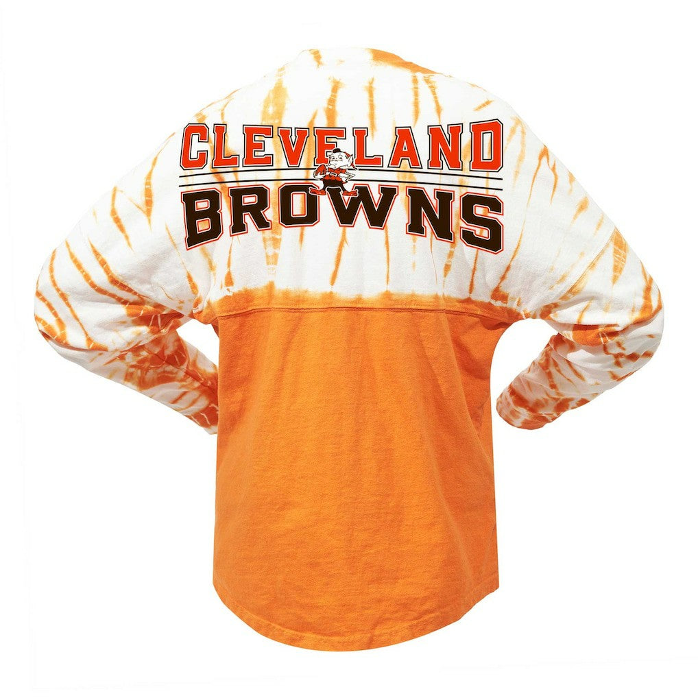 Cleveland Browns Women's Vintage Bamboo Spirit Jersey Long Sleeve T-Shirt - Orange cheap
