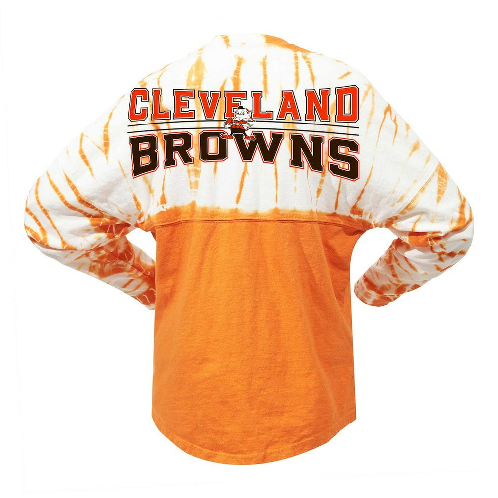 Cleveland Browns Women's Vintage Bamboo Spirit Jersey Long Sleeve T-Shirt - Orange cheap