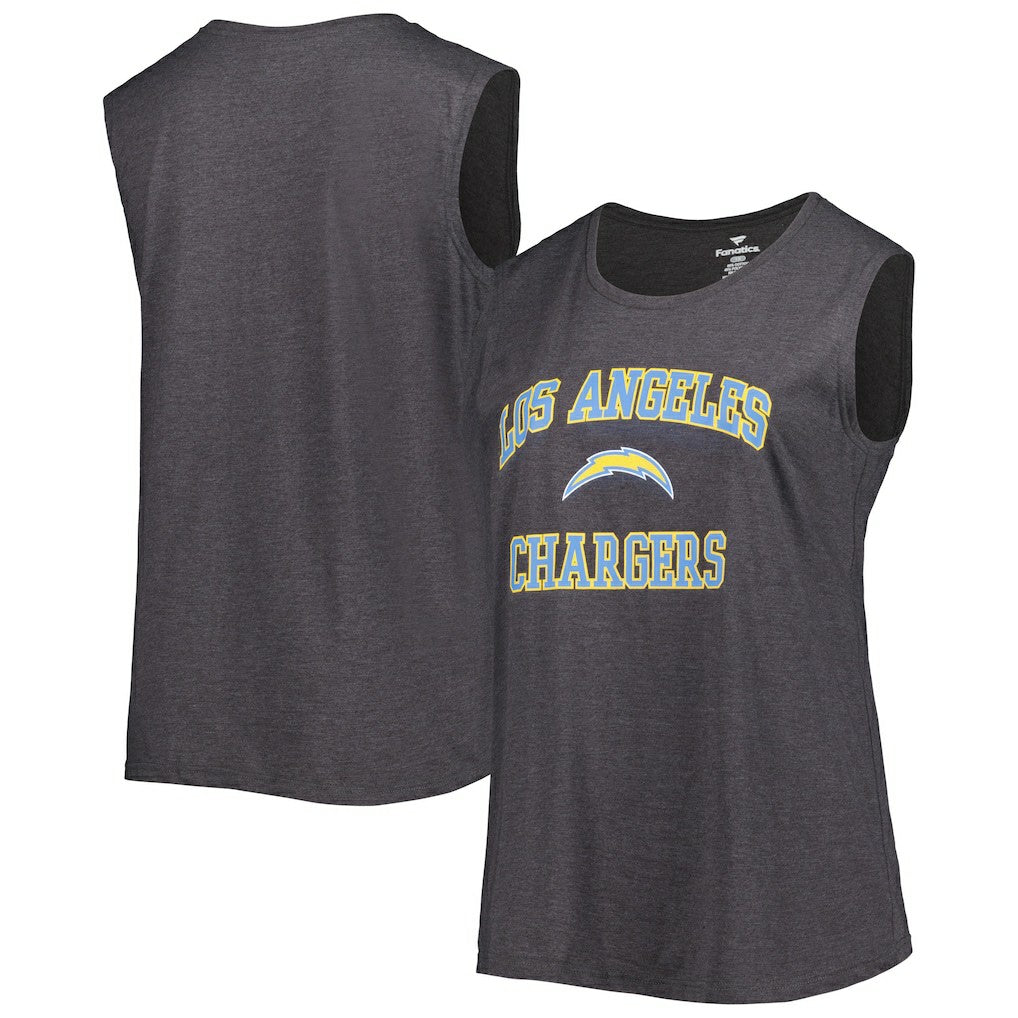 Los Angeles Chargers Women's Plus Size Tank Top - Heather Charcoal outlet