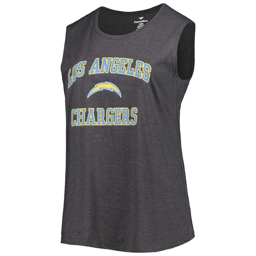 Los Angeles Chargers Women's Plus Size Tank Top - Heather Charcoal outlet