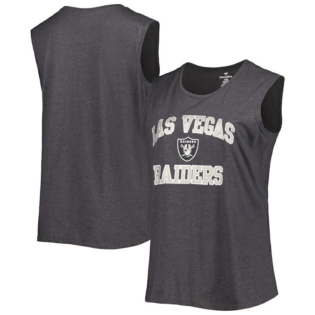 Las Vegas Raiders Women's Plus Size Tank Top - Heather Charcoal online