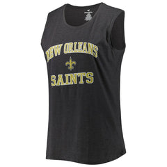 New Orleans Saints Women's Plus Size Tank Top - Heather Charcoal outlet