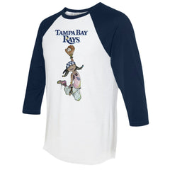 Tampa Bay Rays Tiny Turnip Women's Jada 3/4-Sleeve Raglan T-Shirt White/Navy