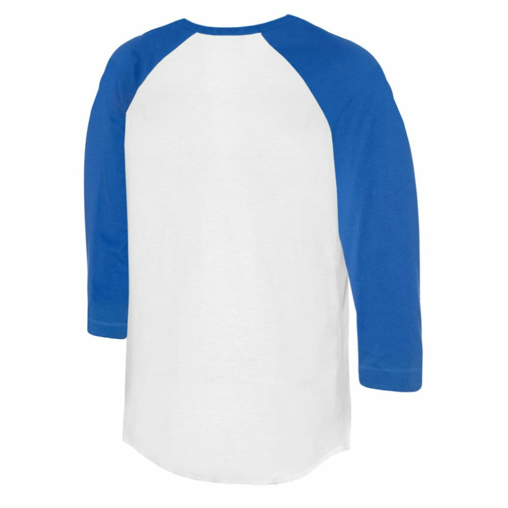 Los Angeles Dodgers Tiny Turnip Women's James 3/4-Sleeve Raglan T-Shirt White/Royal
