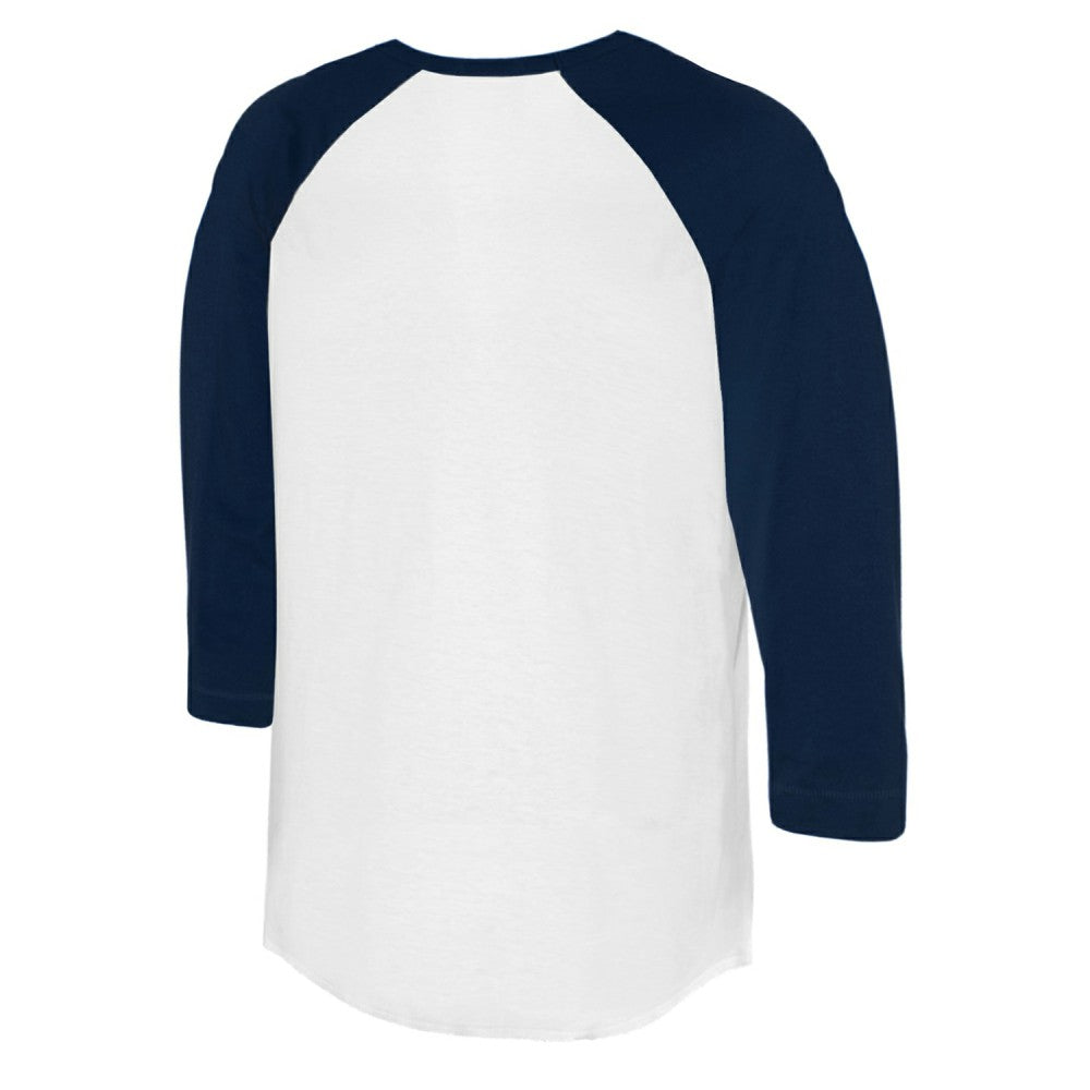 Milwaukee Brewers Tiny Turnip Women's Kate 3/4-Sleeve Raglan T-Shirt White/Navy