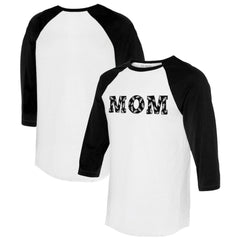 Chicago White Sox Tiny Turnip Women's Logo Mom 3/4-Sleeve Raglan T-Shirt White/Black
