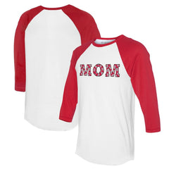 St. Louis Cardinals Tiny Turnip Women's Logo Mom 3/4-Sleeve Raglan T-Shirt White/Red