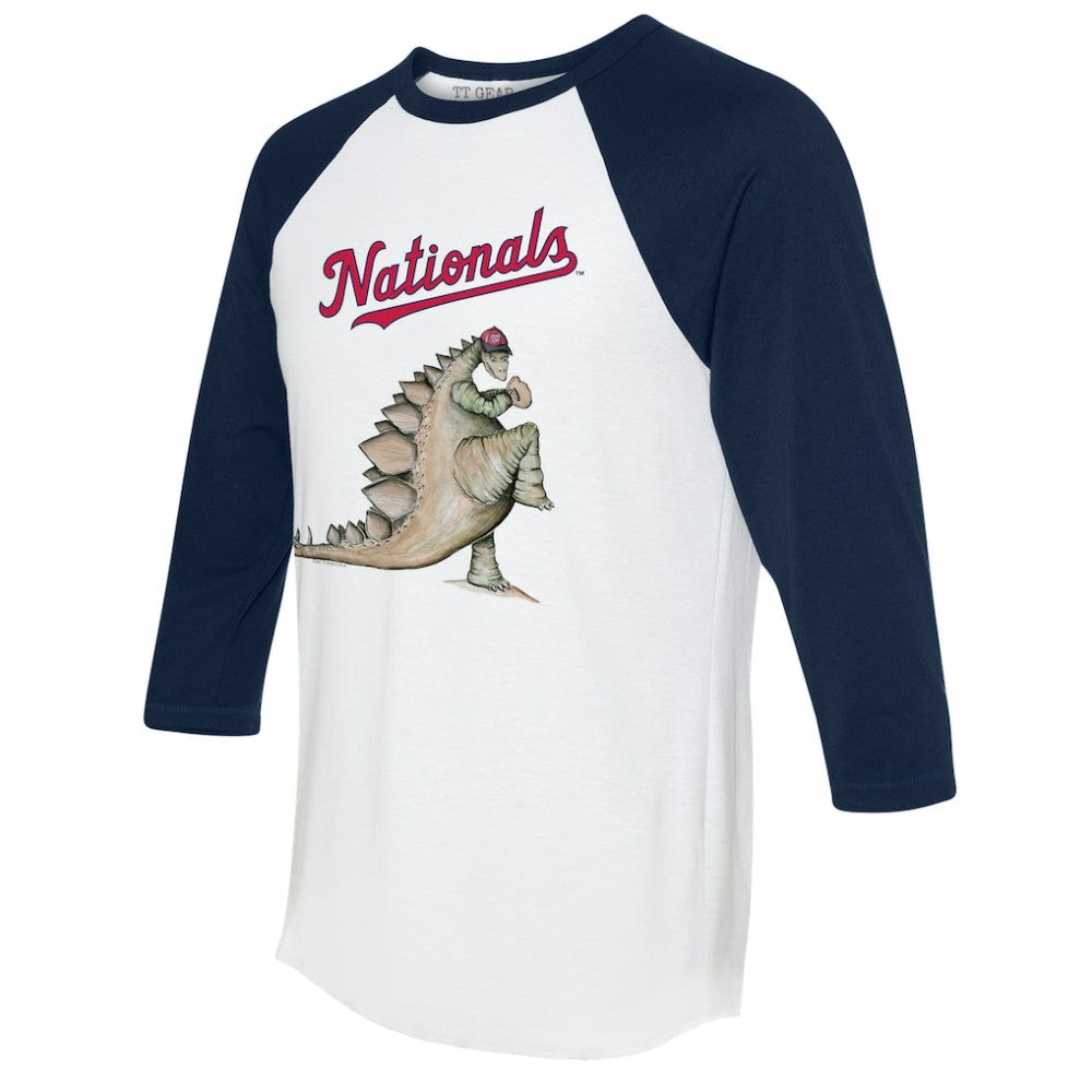 Washington Nationals Tiny Turnip Unisex Stega 3/4-Sleeve Raglan T-Shirt White/Navy