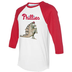 Philadelphia Phillies Tiny Turnip Unisex Stega 3/4-Sleeve Raglan T-Shirt White/Red