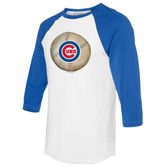 Chicago Cubs Tiny Turnip Unisex Stitched Baseball 3/4-Sleeve Raglan T-Shirt White/Royal