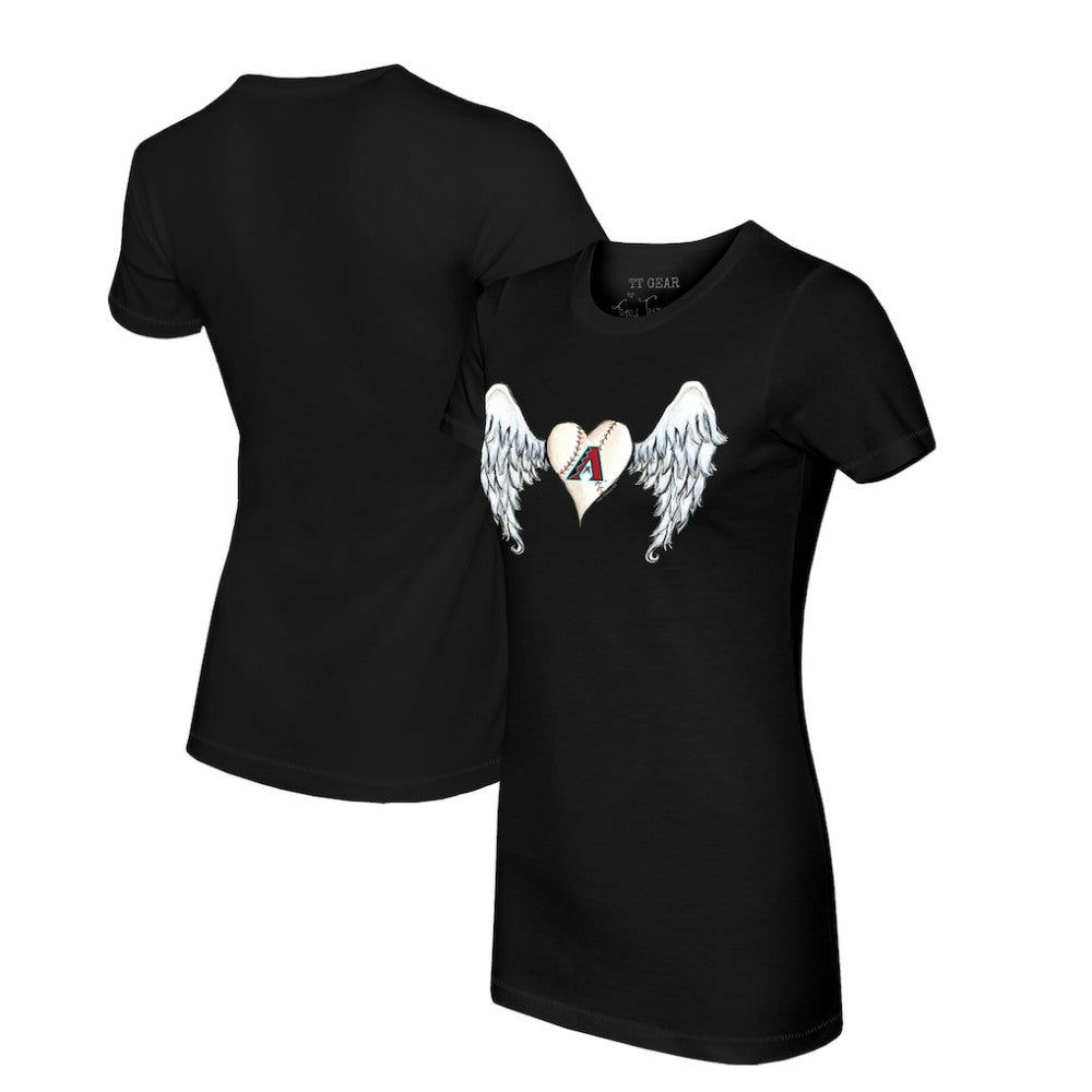 Arizona Diamondbacks Tiny Turnip Women's Angel Wings T-Shirt Black