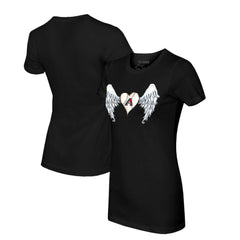 Arizona Diamondbacks Tiny Turnip Women's Angel Wings T-Shirt Black
