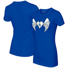 Los Angeles Dodgers Tiny Turnip Women's Angel Wings T-Shirt Royal