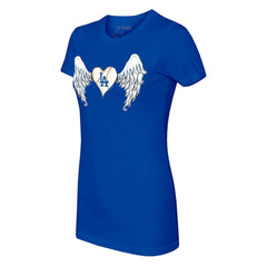 Los Angeles Dodgers Tiny Turnip Women's Angel Wings T-Shirt Royal