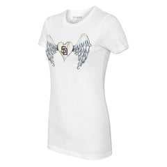 San Diego Padres Tiny Turnip Women's Angel Wings T-Shirt White