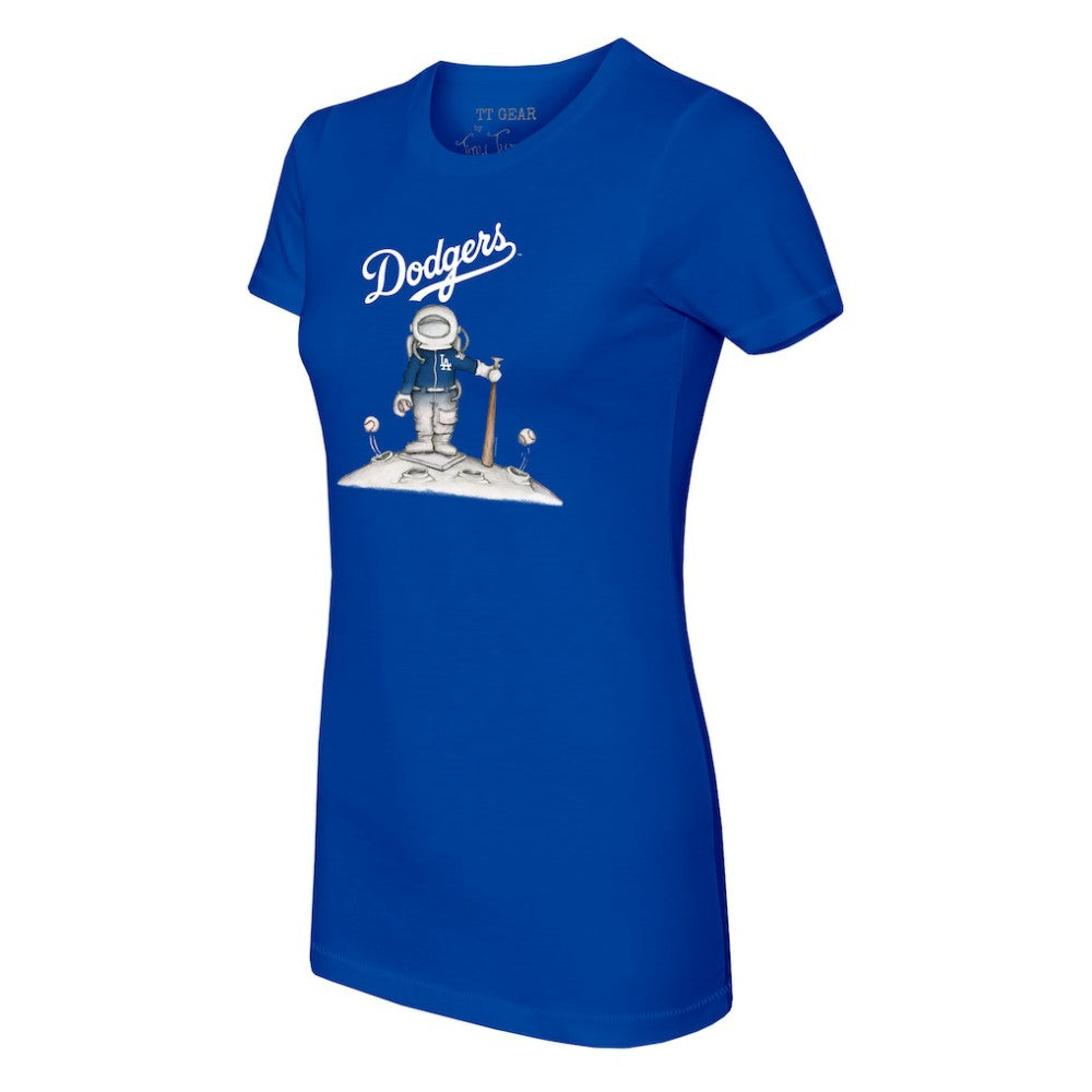 Los Angeles Dodgers Tiny Turnip Women's Astronaut T-Shirt Royal