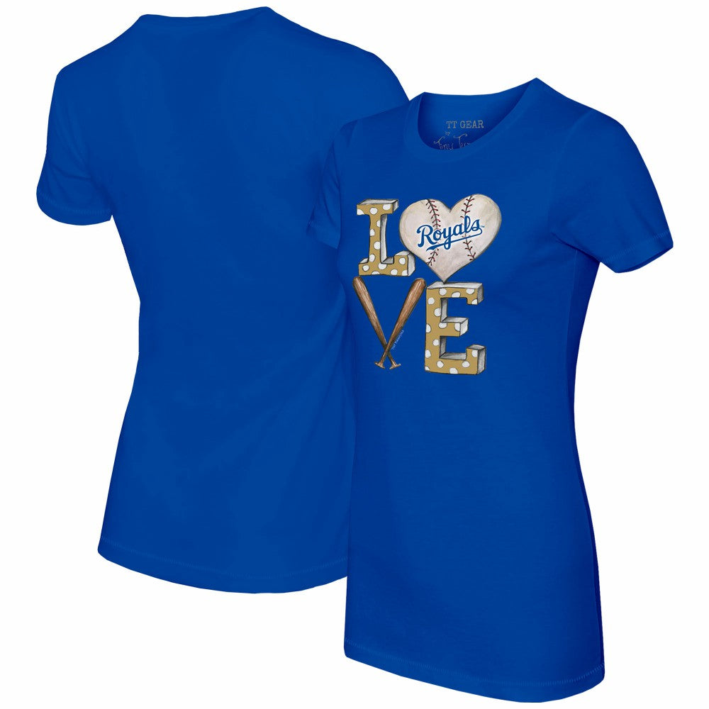 Kansas City Royals Tiny Turnip Women's Baseball Love T-Shirt Royal
