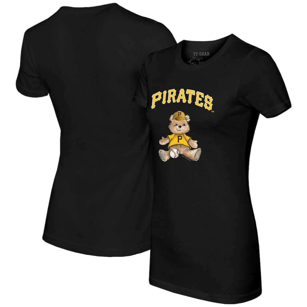 Pittsburgh Pirates Tiny Turnip Women's Teddy Boy T-Shirt Black