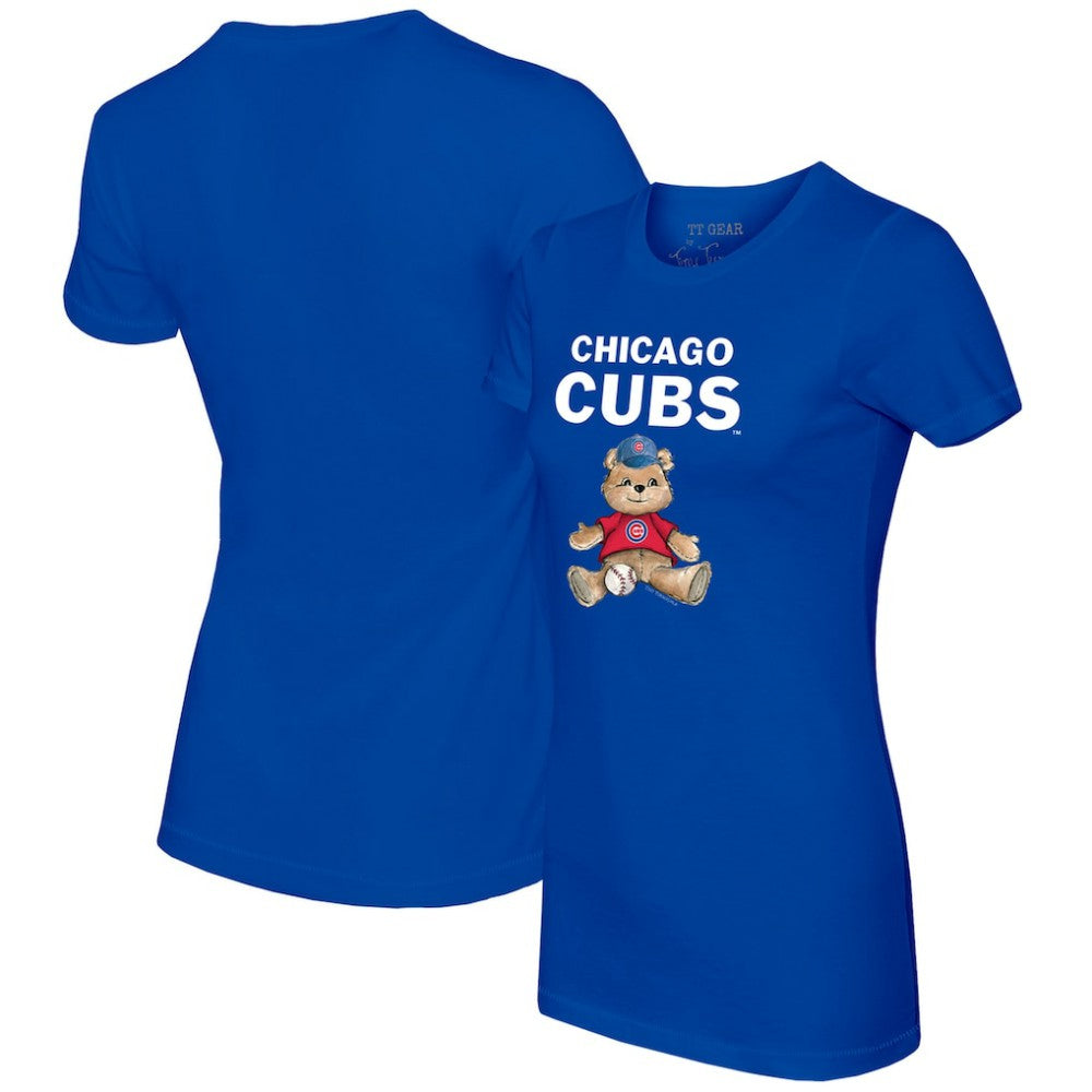 Chicago Cubs Tiny Turnip Women's Teddy Boy T-Shirt Royal