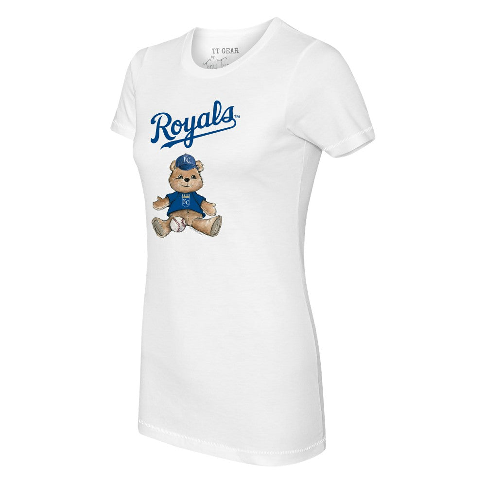 Kansas City Royals Tiny Turnip Women's Teddy Boy T-Shirt White