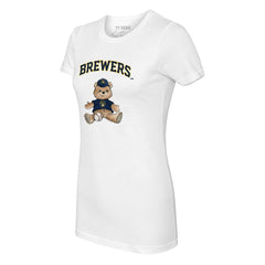 Milwaukee Brewers Tiny Turnip Women's Teddy Boy T-Shirt White