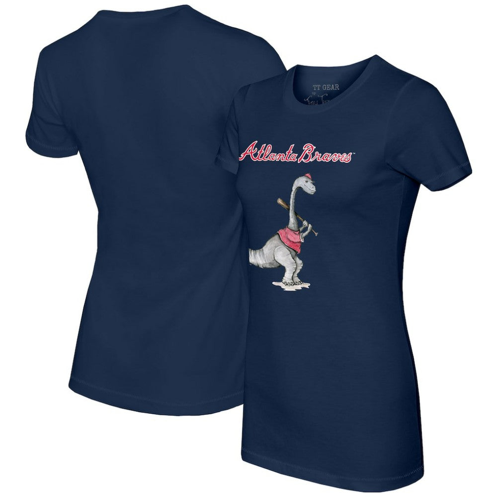 Atlanta Braves Tiny Turnip Women's Bronto T-Shirt Navy