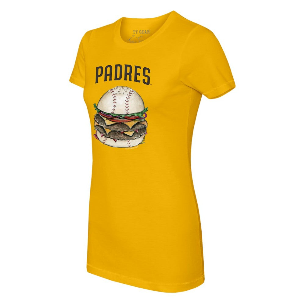 San Diego Padres Tiny Turnip Women's Burger T-Shirt Gold