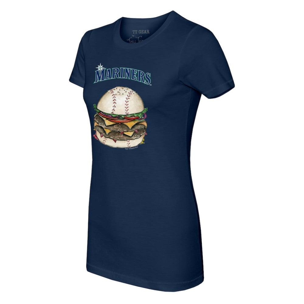 Seattle Mariners Tiny Turnip Women's Burger T-Shirt Navy