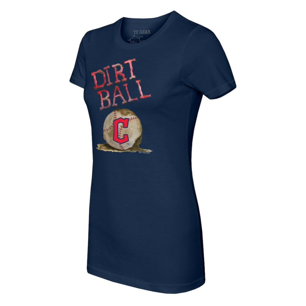 Cleveland Guardians Tiny Turnip Women's Dirt Ball T-Shirt Navy