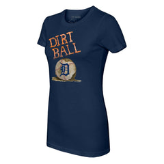 Detroit Tigers Tiny Turnip Women's Dirt Ball T-Shirt Navy