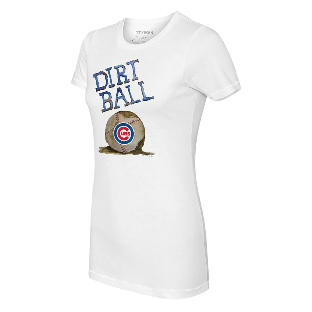 Chicago Cubs Tiny Turnip Women's Dirt Ball T-Shirt White
