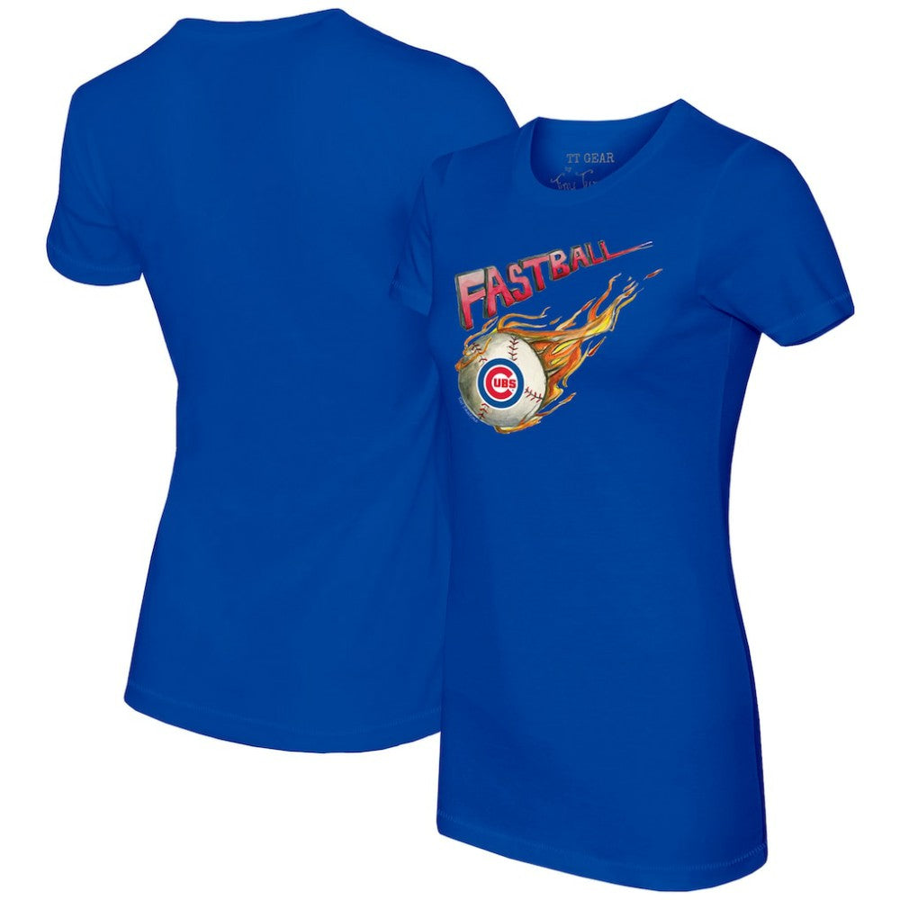 Chicago Cubs Tiny Turnip Women's Fastball T-Shirt Royal