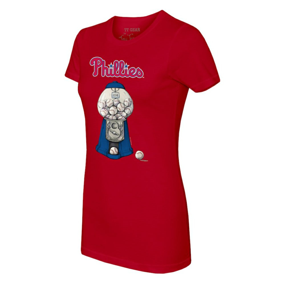 Philadelphia Phillies Tiny Turnip Women's Gumball Machine T-Shirt Red