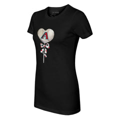 Arizona Diamondbacks Tiny Turnip Women's Heart Lolly T-Shirt Black
