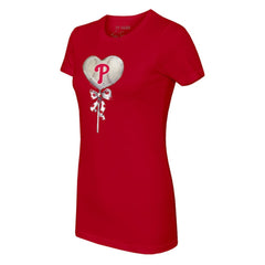 Philadelphia Phillies Tiny Turnip Women's Heart Lolly T-Shirt Red