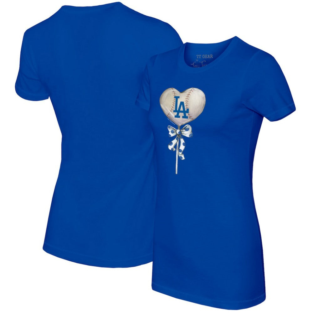 Los Angeles Dodgers Tiny Turnip Women's Heart Lolly T-Shirt Royal