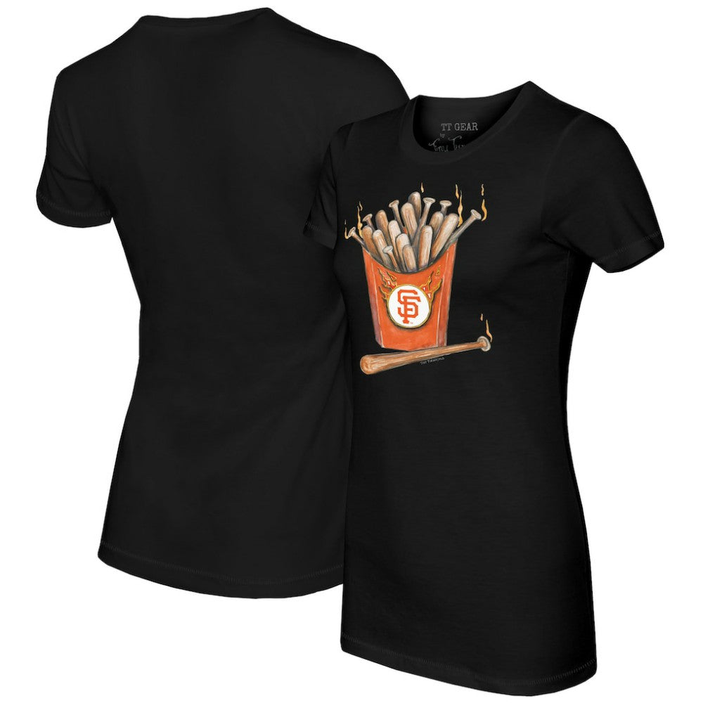 San Francisco Giants Tiny Turnip Women's Hot Bats T-Shirt Black