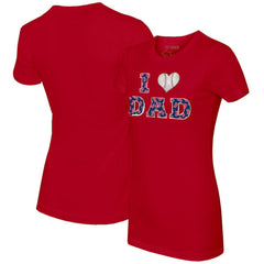 Boston Red Sox Tiny Turnip Women's I Love Dad T-Shirt Red