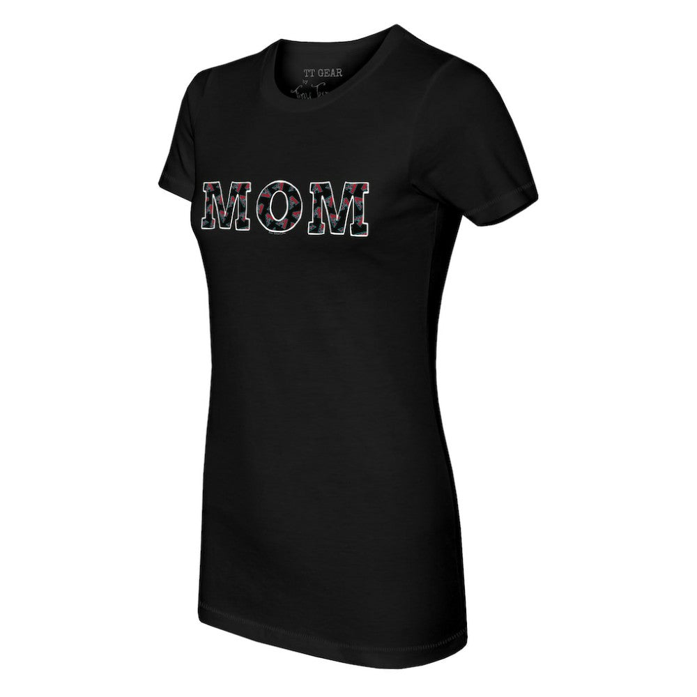 Arizona Diamondbacks Tiny Turnip Women's Logo Mom T-Shirt Black