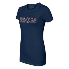 Detroit Tigers Tiny Turnip Women's Logo Mom T-Shirt Navy