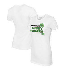 Arizona Diamondbacks Tiny Turnip Women's Lucky Charm T-Shirt White