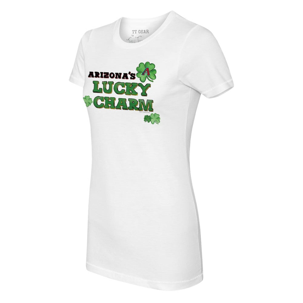 Arizona Diamondbacks Tiny Turnip Women's Lucky Charm T-Shirt White