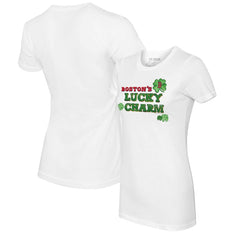 Boston Red Sox Tiny Turnip Women's Lucky Charm T-Shirt White
