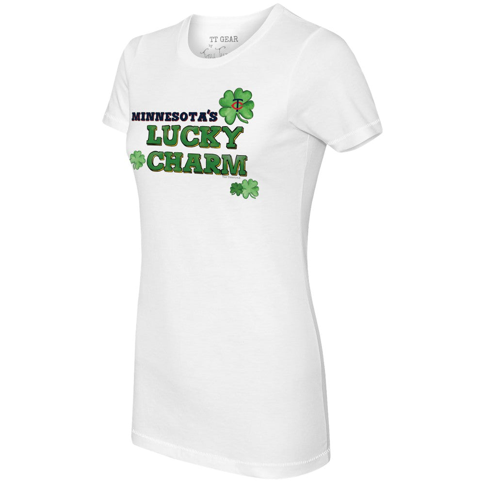 Minnesota Twins Tiny Turnip Women's Lucky Charm T-Shirt White