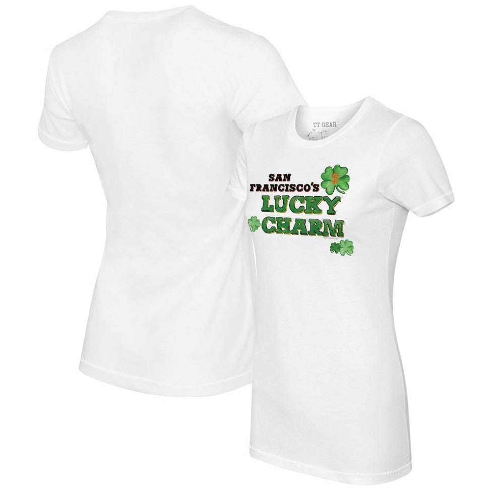 San Francisco Giants Tiny Turnip Women's Lucky Charm T-Shirt White