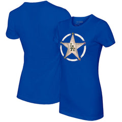 Los Angeles Dodgers Tiny Turnip Women's Military Star T-Shirt Royal