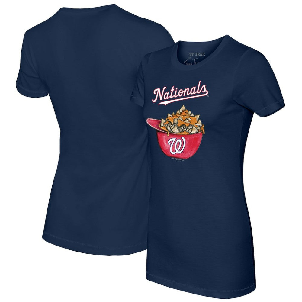 Washington Nationals Tiny Turnip Women's Nacho Helmet T-Shirt Navy