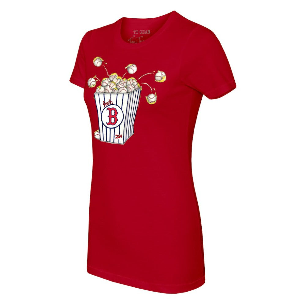 Boston Red Sox Tiny Turnip Women's Popcorn T-Shirt Red